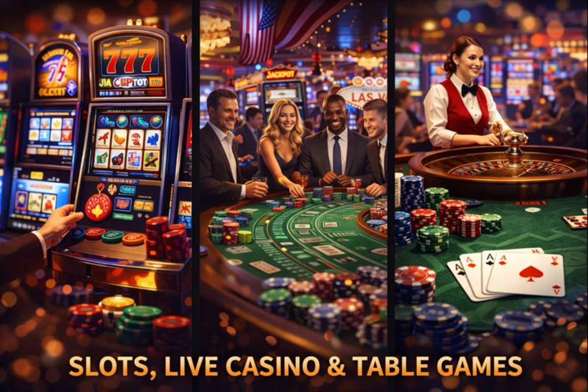 Game Variety: Slots, Live Casino & Table Games