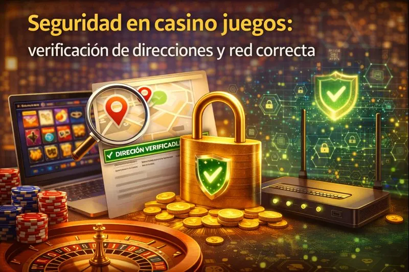 Seguridad en casino juegos: verificación de direcciones y red correcta